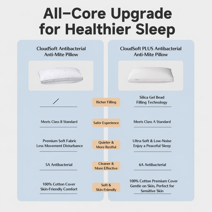 Cloud-Soft Antibacterial Cotton Pillow