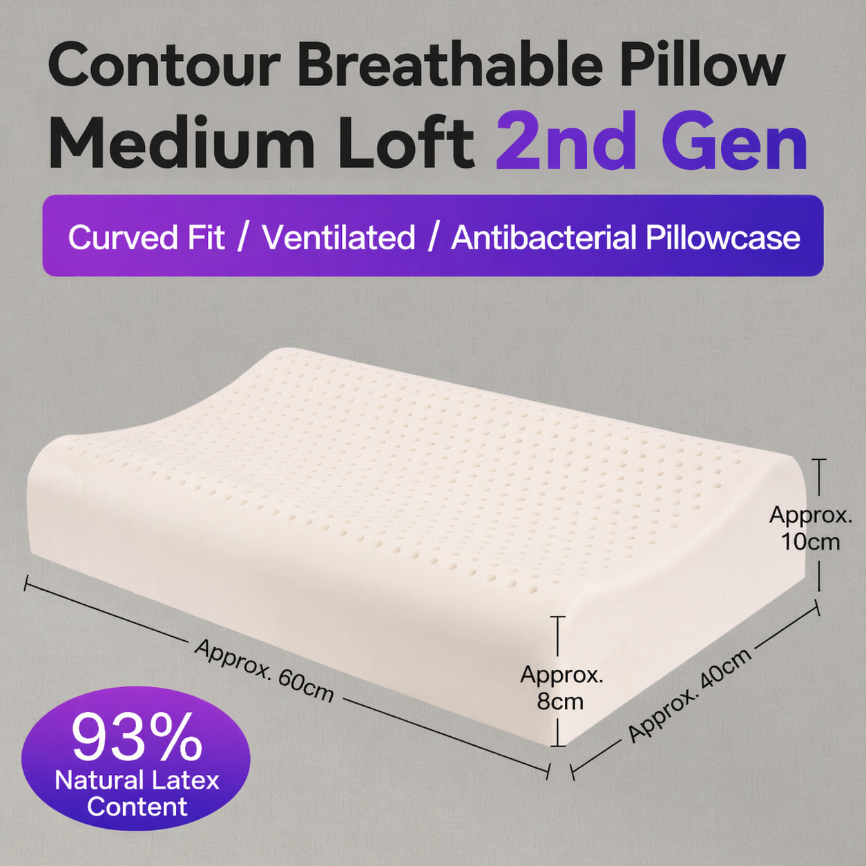 Natural Latex Neck Pillow