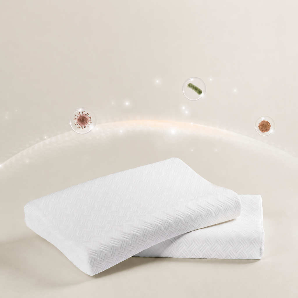 Cooling Thai Natural Latex Contour Cervical Pillow for Cooler, Deeper, Healthier Sleep, Low/Medium/High