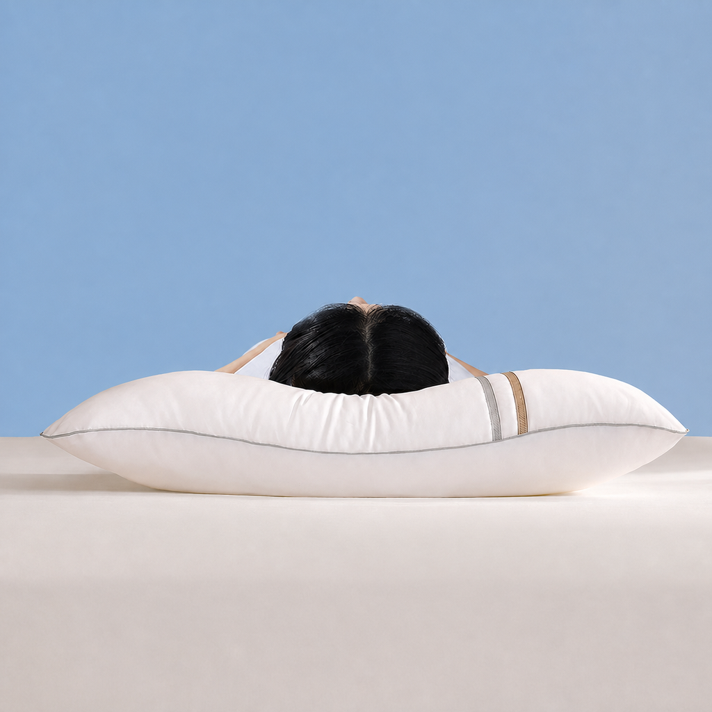 Triple-Guard Washable Pillow—Waterproof, Stain-Repellent, Antibacterial Neck Support for Deeper Rest, Low 1.2 in/Medium 2.4 in/High 2.8 in