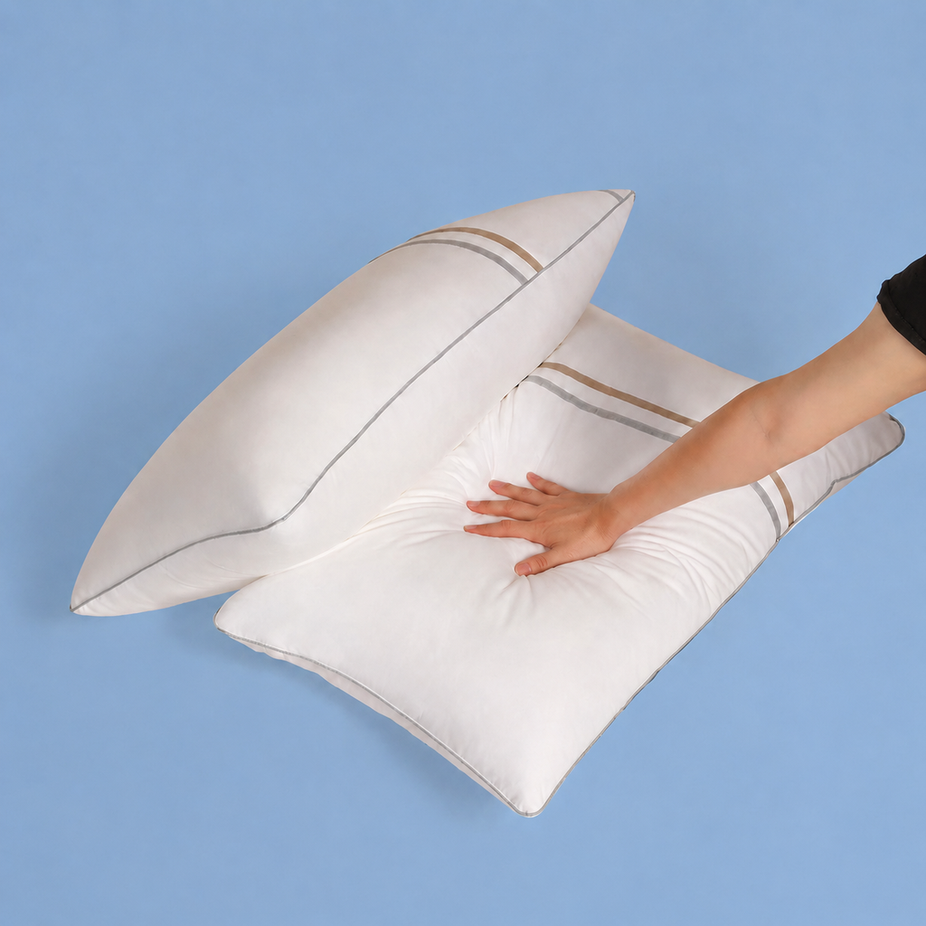Triple-Guard Washable Pillow—Waterproof, Stain-Repellent, Antibacterial Neck Support for Deeper Rest, Low 1.2 in/Medium 2.4 in/High 2.8 in
