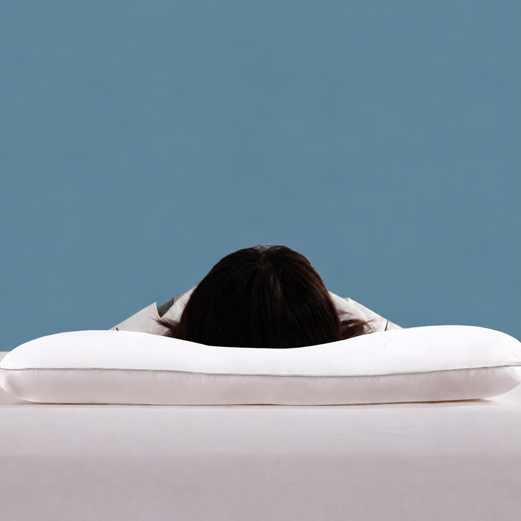 Cooling Low-Profile Antibacterial Cotton Cervical Pillow for Neck Support, Low/Medium/High