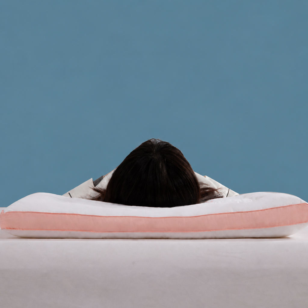 Cooling Low-Profile Antibacterial Cotton Cervical Pillow for Neck Support, Low/Medium/High