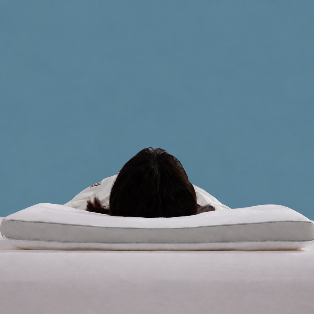 Cooling Low-Profile Antibacterial Cotton Cervical Pillow for Neck Support, Low/Medium/High