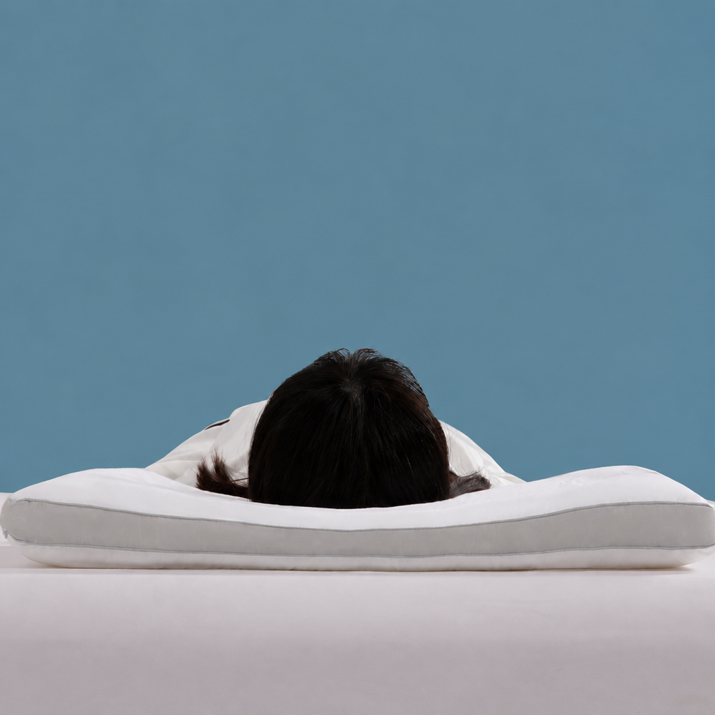 Cooling Low-Profile Antibacterial Cotton Cervical Pillow for Neck Support, Low/Medium/High
