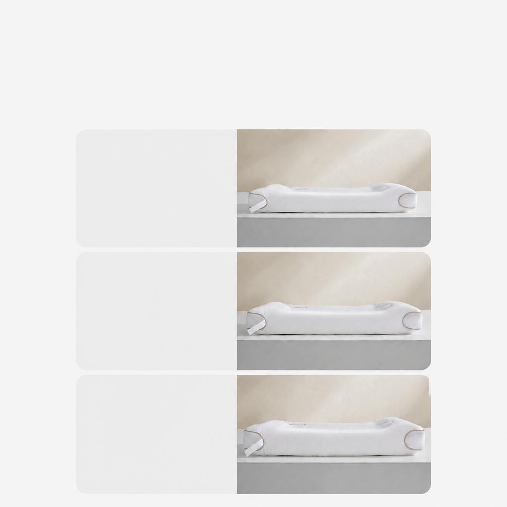 Cooling Low-Profile Antibacterial Cotton Cervical Pillow for Neck Support, Low/Medium/High
