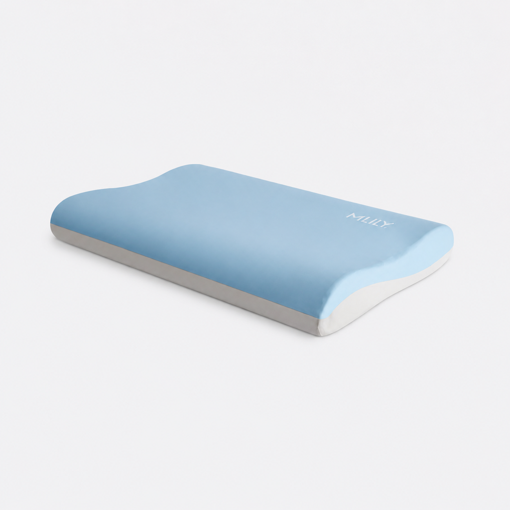 Memory Foam Deep Sleep Cervical Pillow Pro for Side Sleeping, Blue