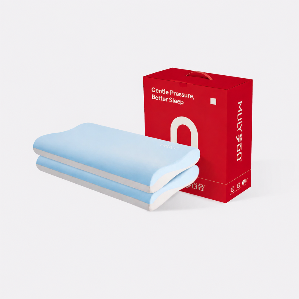 Memory Foam Deep Sleep Cervical Pillow Pro for Side Sleeping, Blue