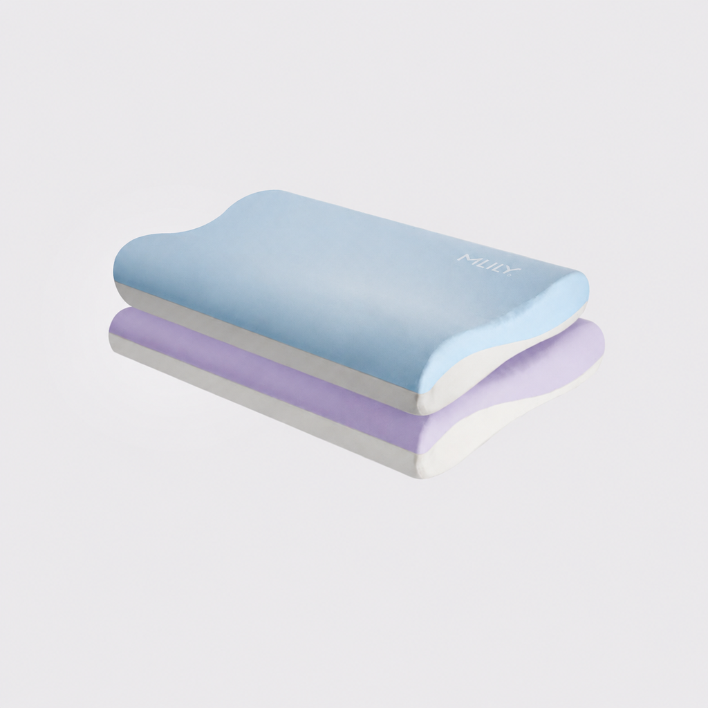 Memory Foam Deep Sleep Cervical Pillow Pro for Side Sleeping, Blue