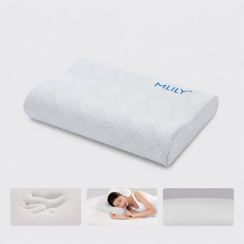 Memory Foam Zero-Pressure Hotel Cervical Pillow for Effortless Neck Alignment and All‑Night Support, White