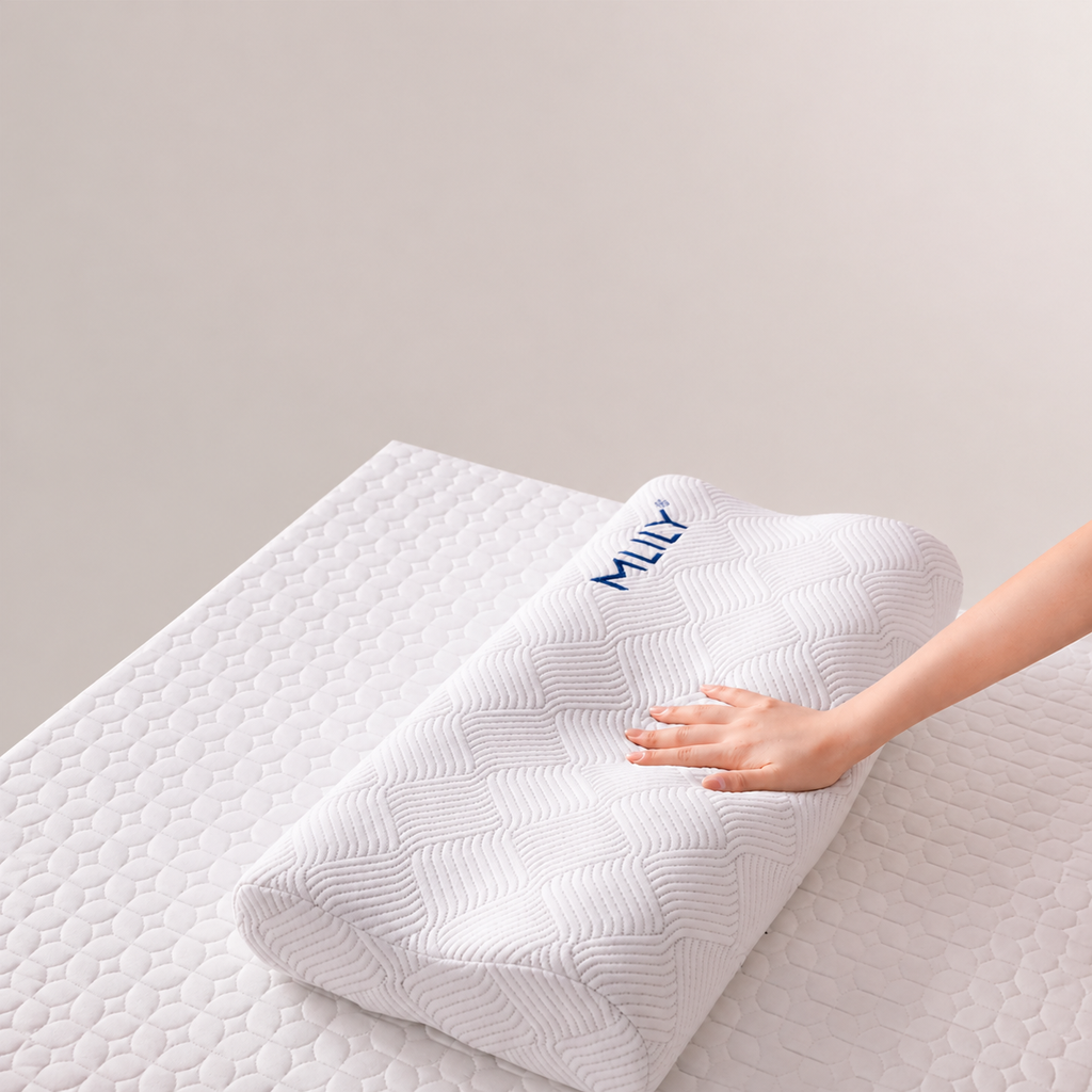 Memory Foam Zero-Pressure Hotel Cervical Pillow for Effortless Neck Alignment and All‑Night Support, White