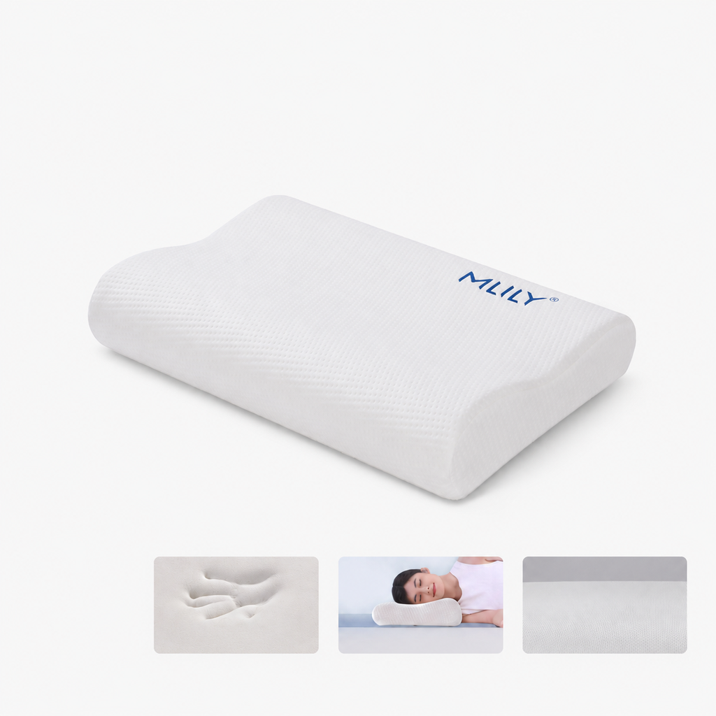 Cooling Contour Memory Foam Cervical Pillow for Side Sleeping, Low 5/3.1x20x12 in/Regular 7/3.9x20x12 in/Long 8/3.9x24x12 in