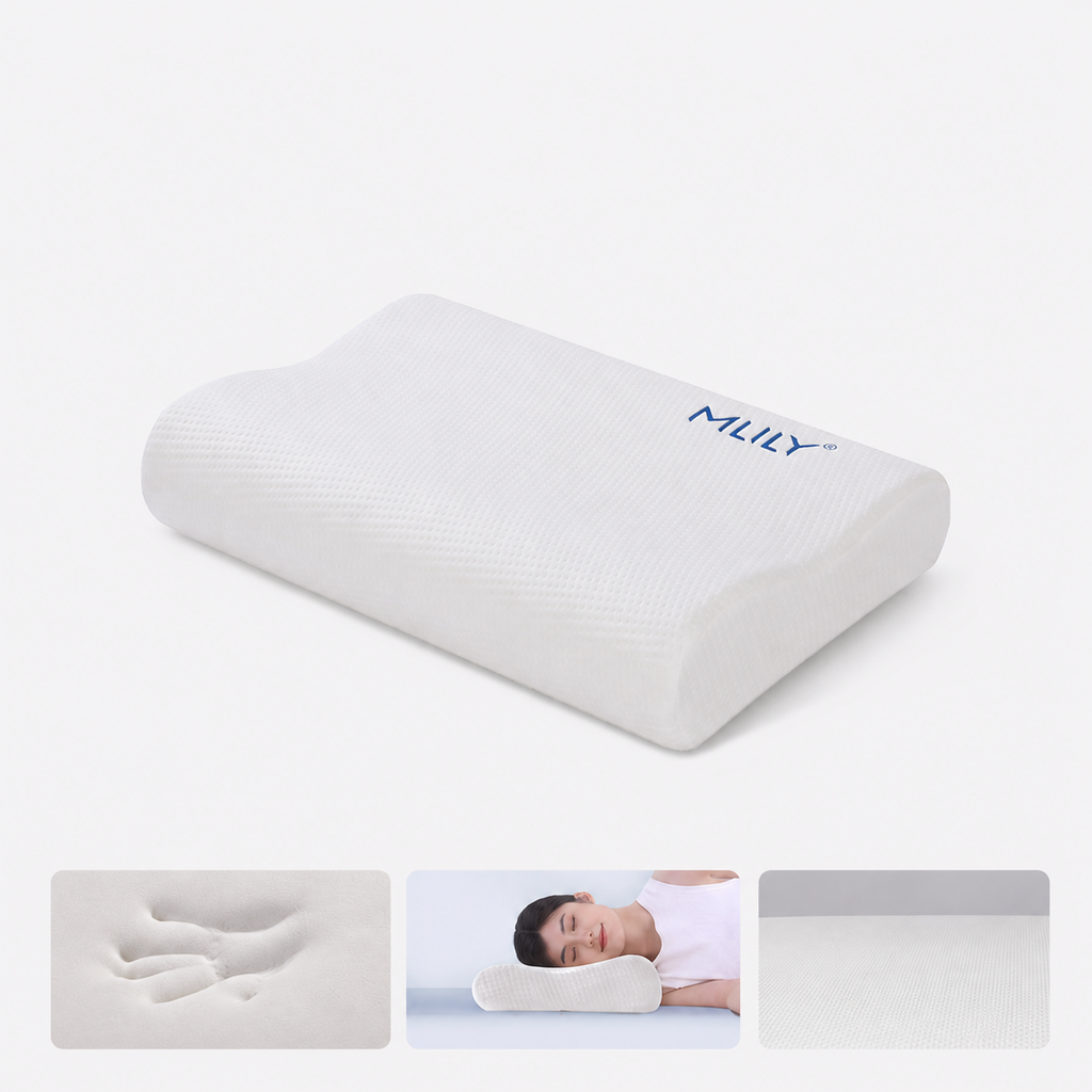 Cooling Contour Memory Foam Cervical Pillow for Side Sleeping, Low 5/3.1x20x12 in/Regular 7/3.9x20x12 in/Long 8/3.9x24x12 in