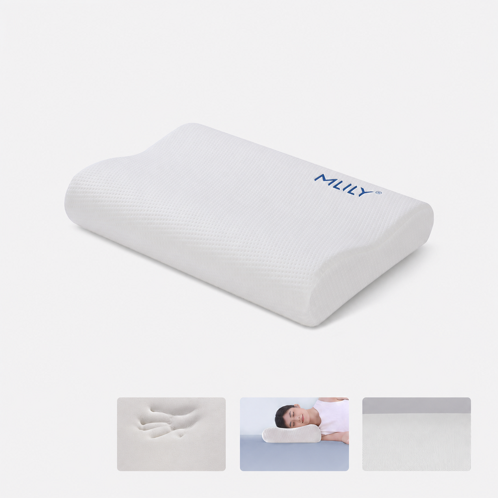 Cooling Contour Memory Foam Cervical Pillow for Side Sleeping, Low 5/3.1x20x12 in/Regular 7/3.9x20x12 in/Long 8/3.9x24x12 in