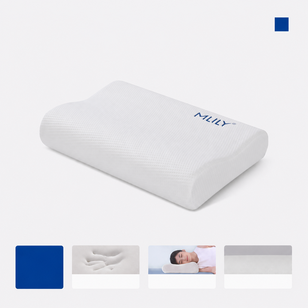 Cooling Contour Memory Foam Cervical Pillow for Side Sleeping, Low 5/3.1x20x12 in/Regular 7/3.9x20x12 in/Long 8/3.9x24x12 in