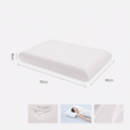 Cooling Wide-Surface Zero-Pressure Memory Foam Cervical Pillow for Deeper Summer Sleep, White