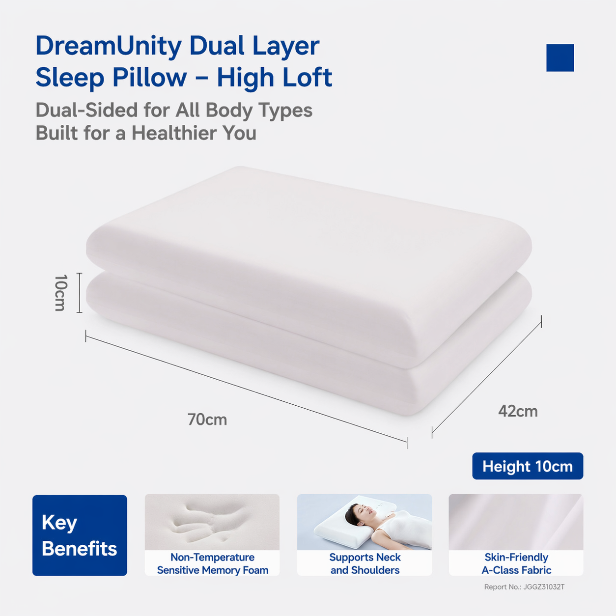 Zero-Pressure Memory Foam Pillow