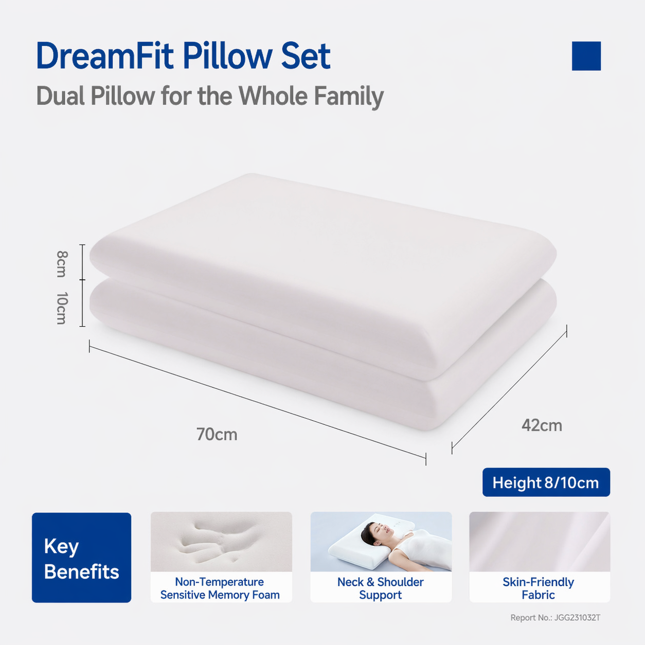 Zero-Pressure Memory Foam Pillow