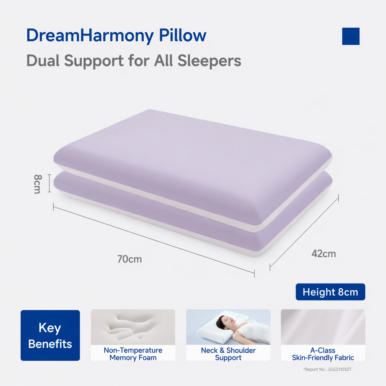 Zero-Pressure Memory Foam Pillow