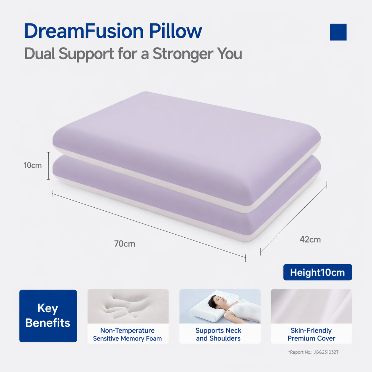 Zero-Pressure Memory Foam Pillow