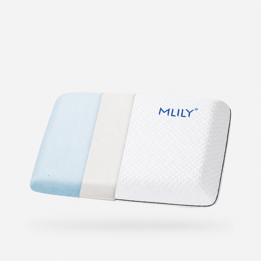 Memory Foam Zero-Pressure Gel Memory Cervical Pillow for Side Sleeping, Bread Pillow