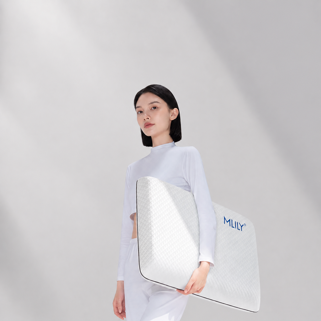 Memory Foam Zero-Pressure Gel Memory Cervical Pillow for Side Sleeping, Bread Pillow