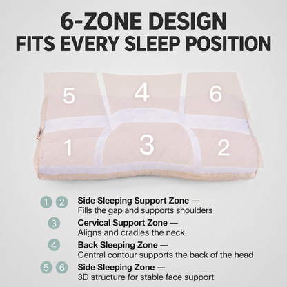 Six Zone Adjustable Neck Pillow