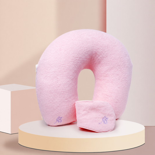 Cotton U-Shaped Travel Pillow