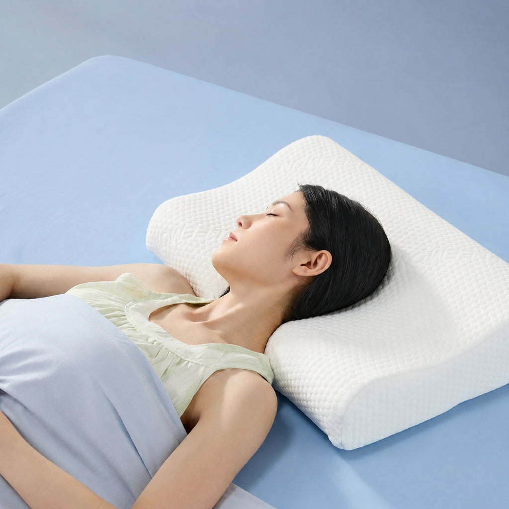 Deep Sleep Curve Pillow with All‑Season Cervical Support Memory Foam for Side Sleeping, Multiple Styles
