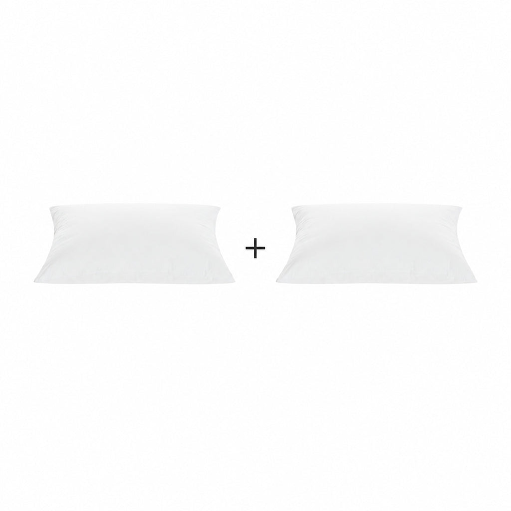 Cloud-Soft All-Cotton Loft Cervical Pillow with Bouncy Fiber Support for Side Sleeping, 17.7"x27.6"