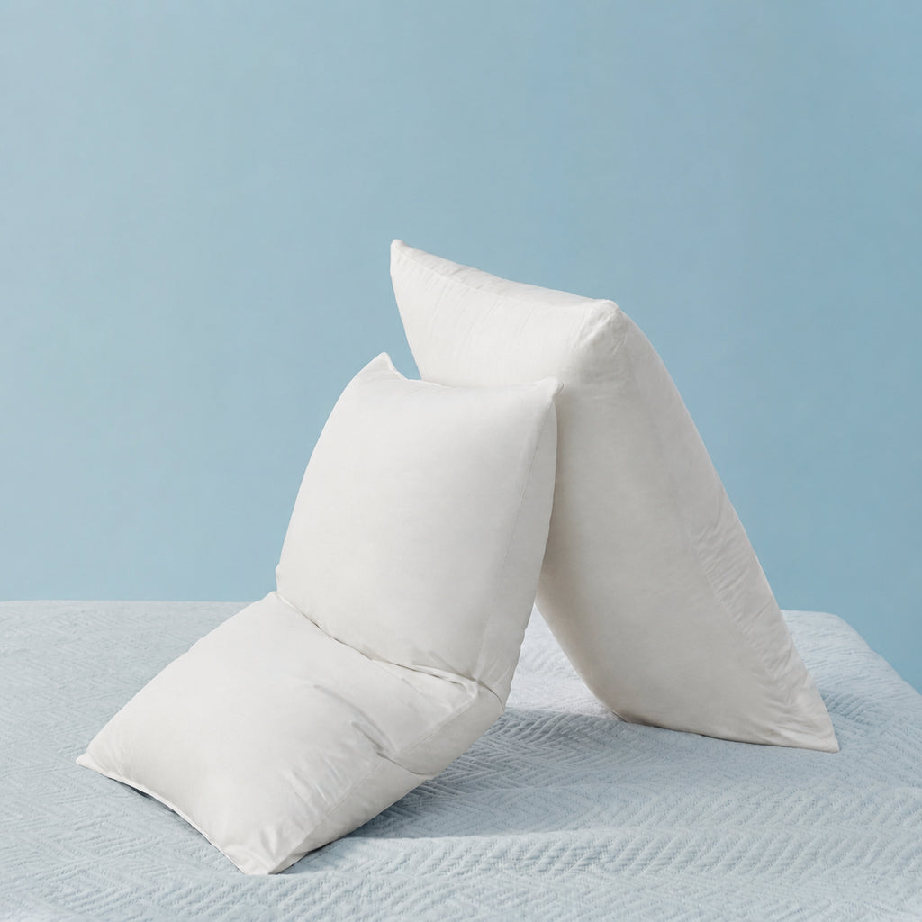 Cloud-Soft All-Cotton Loft Cervical Pillow with Bouncy Fiber Support for Side Sleeping, 17.7"x27.6"