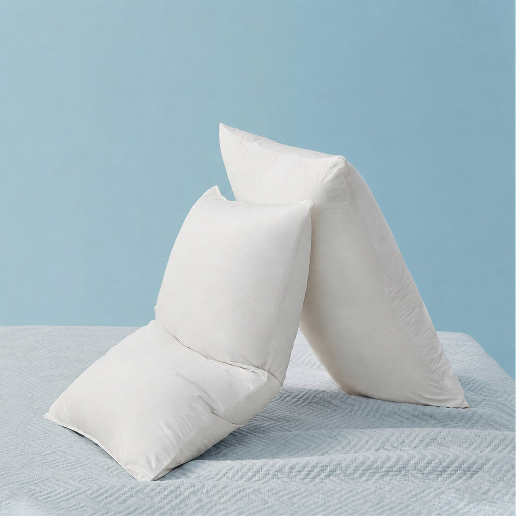 Cloud-Soft All-Cotton Loft Cervical Pillow with Bouncy Fiber Support for Side Sleeping, 17.7"x27.6"
