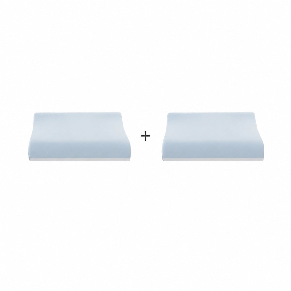 Cooling Little Wave Memory Foam Cervical Pillow for Cooler, Cradling, Pressure-Free Sleep, Wave/ Bread/ Wave/ Bread