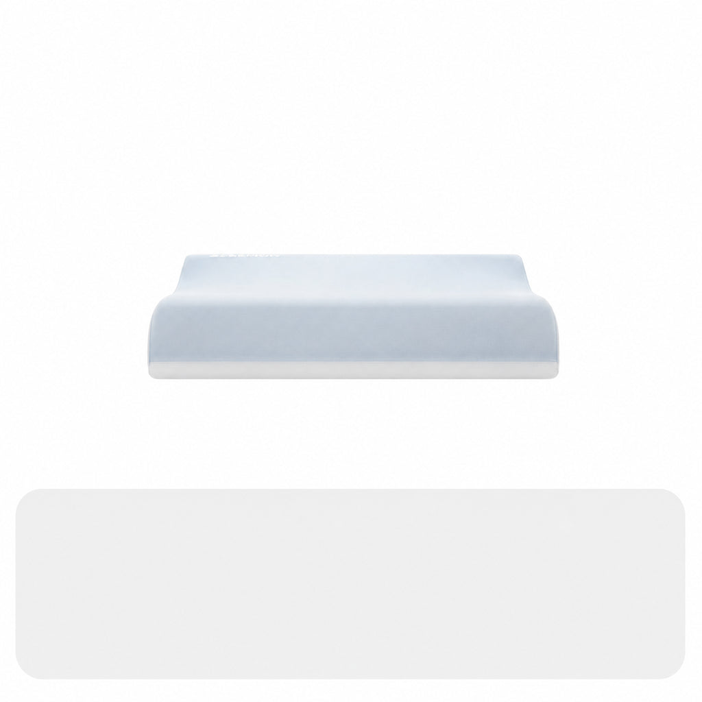 Cooling Little Wave Memory Foam Cervical Pillow for Cooler, Cradling, Pressure-Free Sleep, Wave/ Bread/ Wave/ Bread