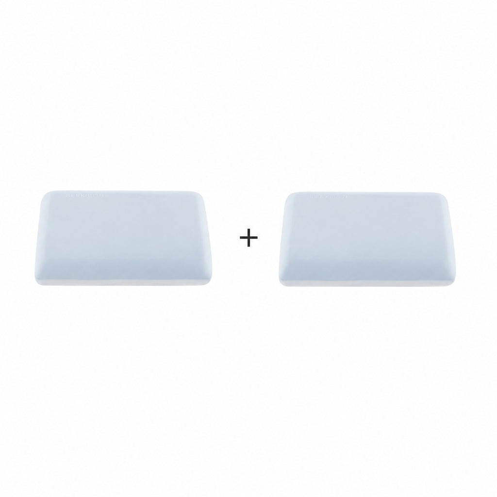 Cooling Little Wave Memory Foam Cervical Pillow for Cooler, Cradling, Pressure-Free Sleep, Wave/ Bread/ Wave/ Bread