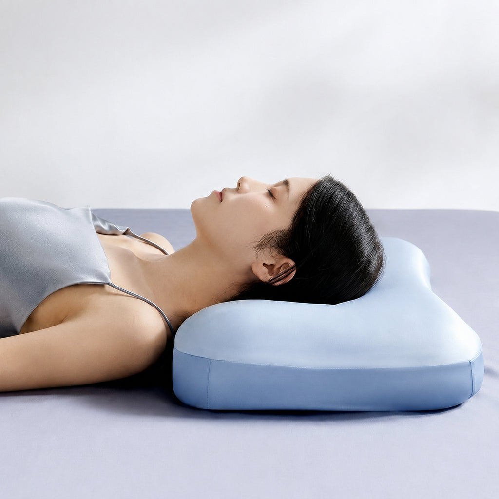 Memory Foam Seashell Deep Sleep Memory Pillow with Zero‑Pressure Neck Support for Side Sleeping, One
