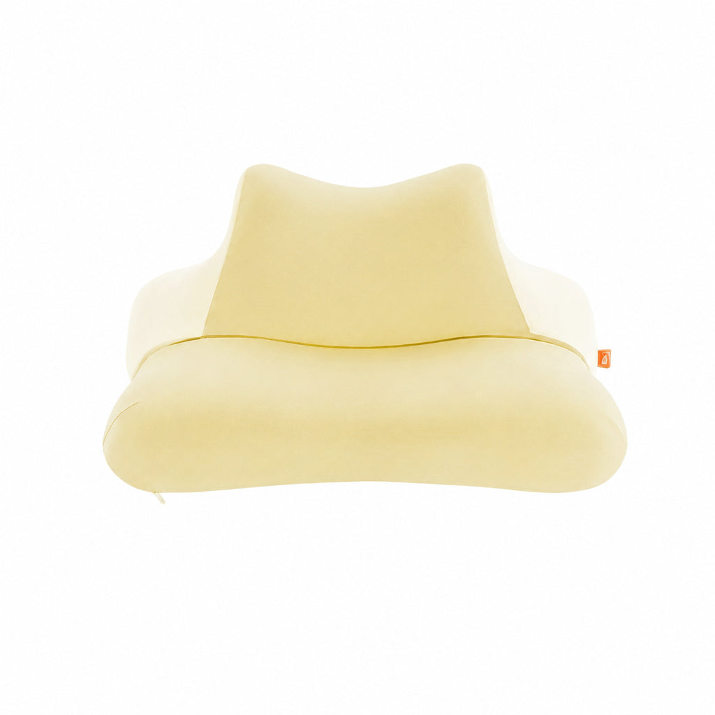 All‑In‑One Prone Cervical Pillow—Ergonomic Memory Foam Support for Scrolling, Reading, and Relaxing, Blue/Gray/Yellow