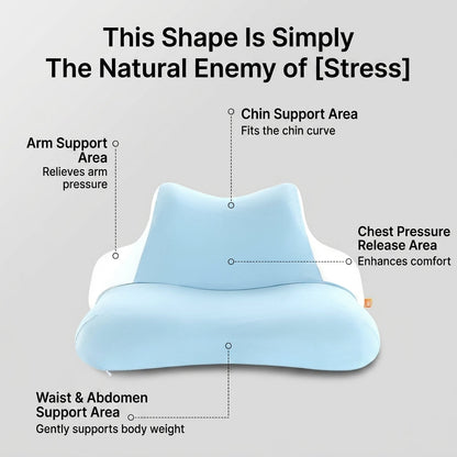 Ergonomic Memory Foam Prone Pillow