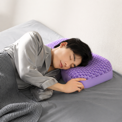Men's TPE Grid Sleep Pillow