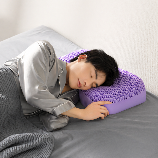 Men's TPE Grid Sleep Pillow