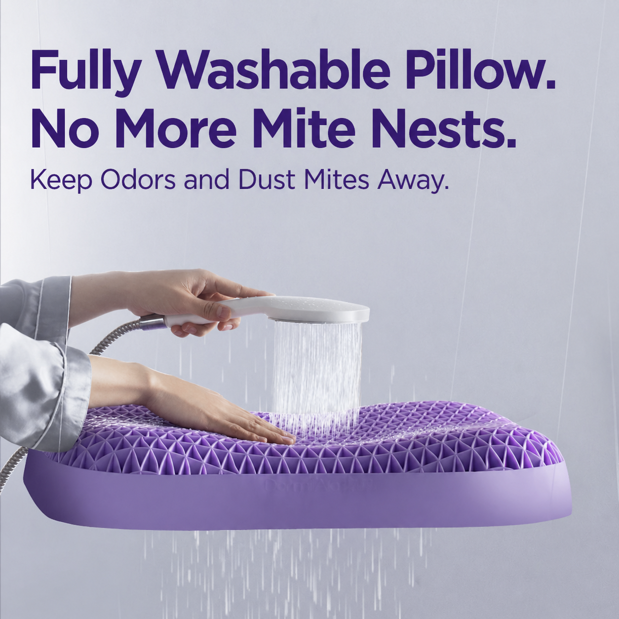 Men's TPE Grid Sleep Pillow