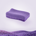 Latex TPE Grid Cooling Cervical Pillow for Side Sleeping, Gray