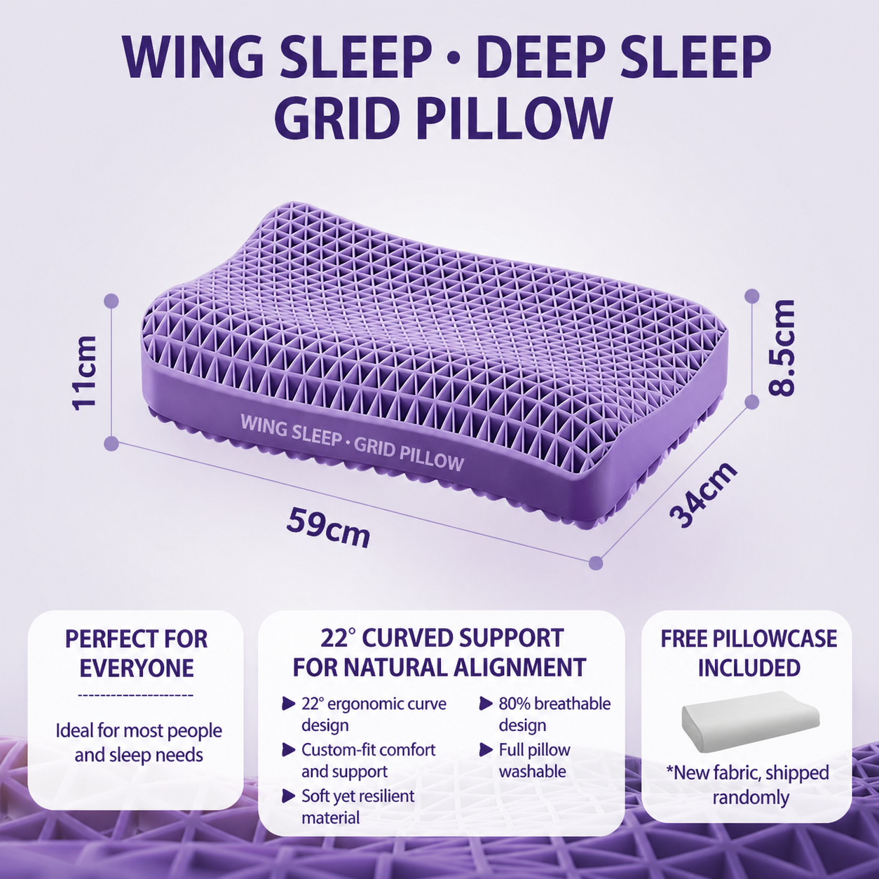 TPE Grid Cooling Pillow