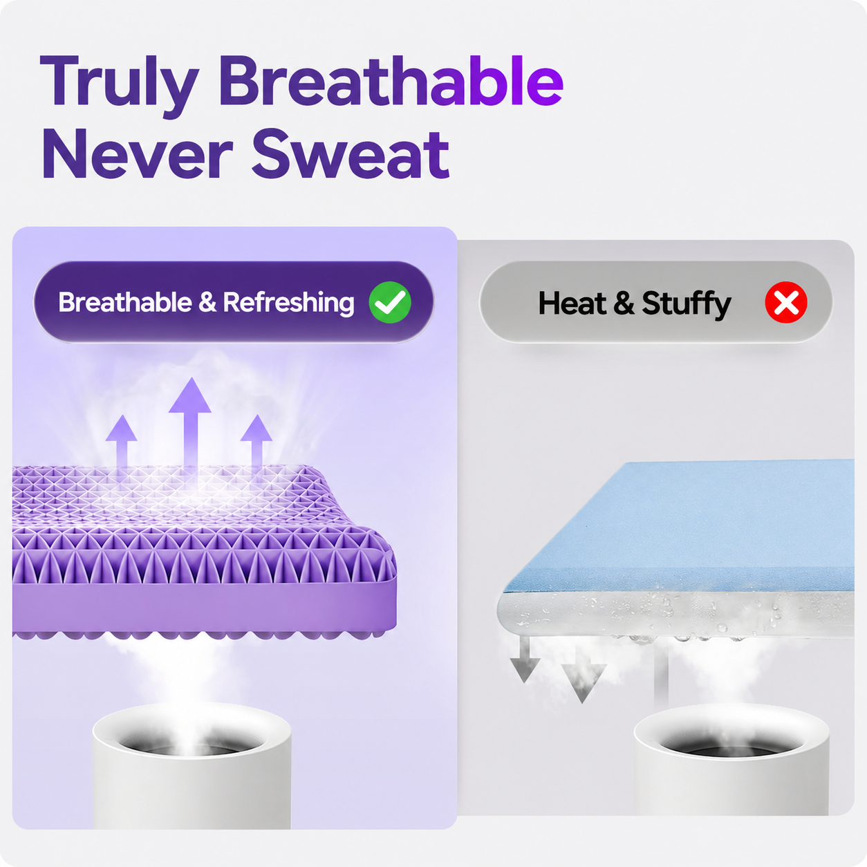 TPE Grid Cooling Pillow