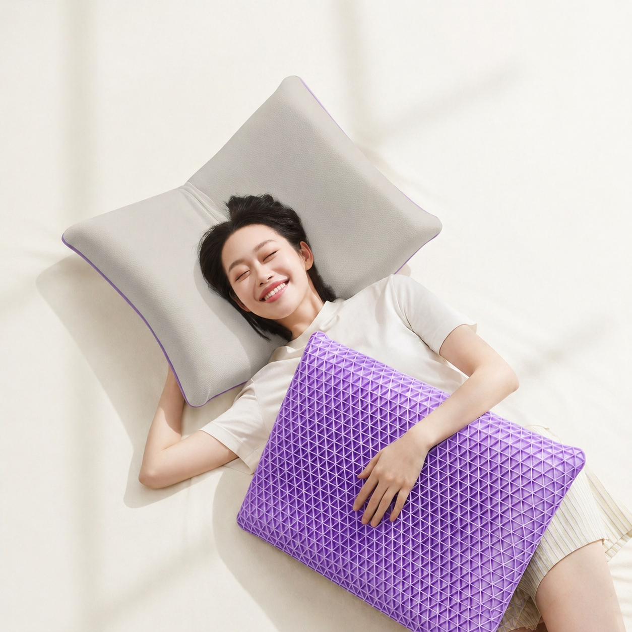 TPE Grid Memory Foam Pillow