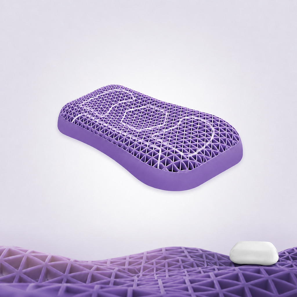 Cooling Deep Sleep TPE Grid Cervical Pillow for Side Sleeping, Student Pillow