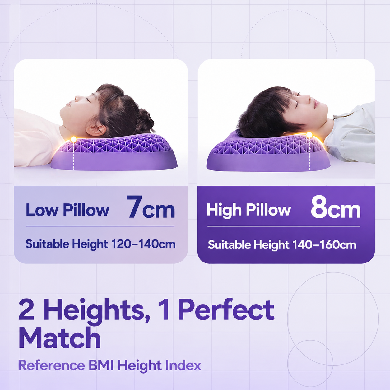 Deep Sleep TPE Grid Pillow
