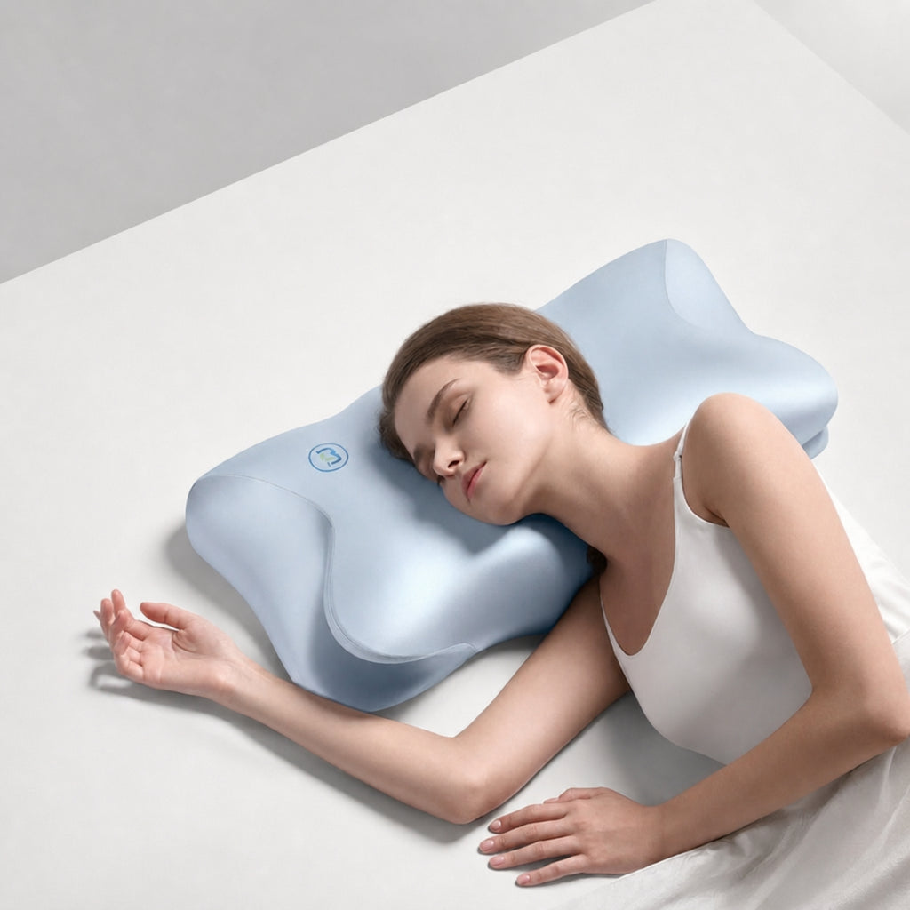 Deep-Wave Cervical Support Pillow for Neck Support, Blue