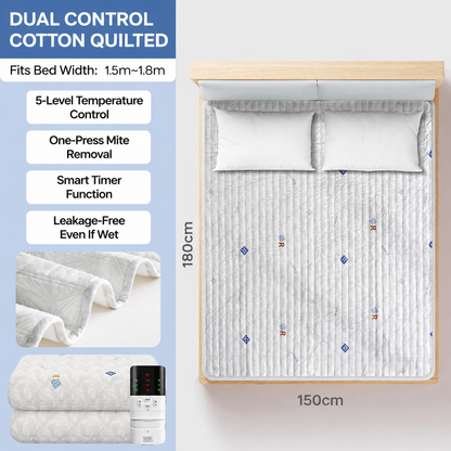 Dual-Zone Heated Mattress Pad