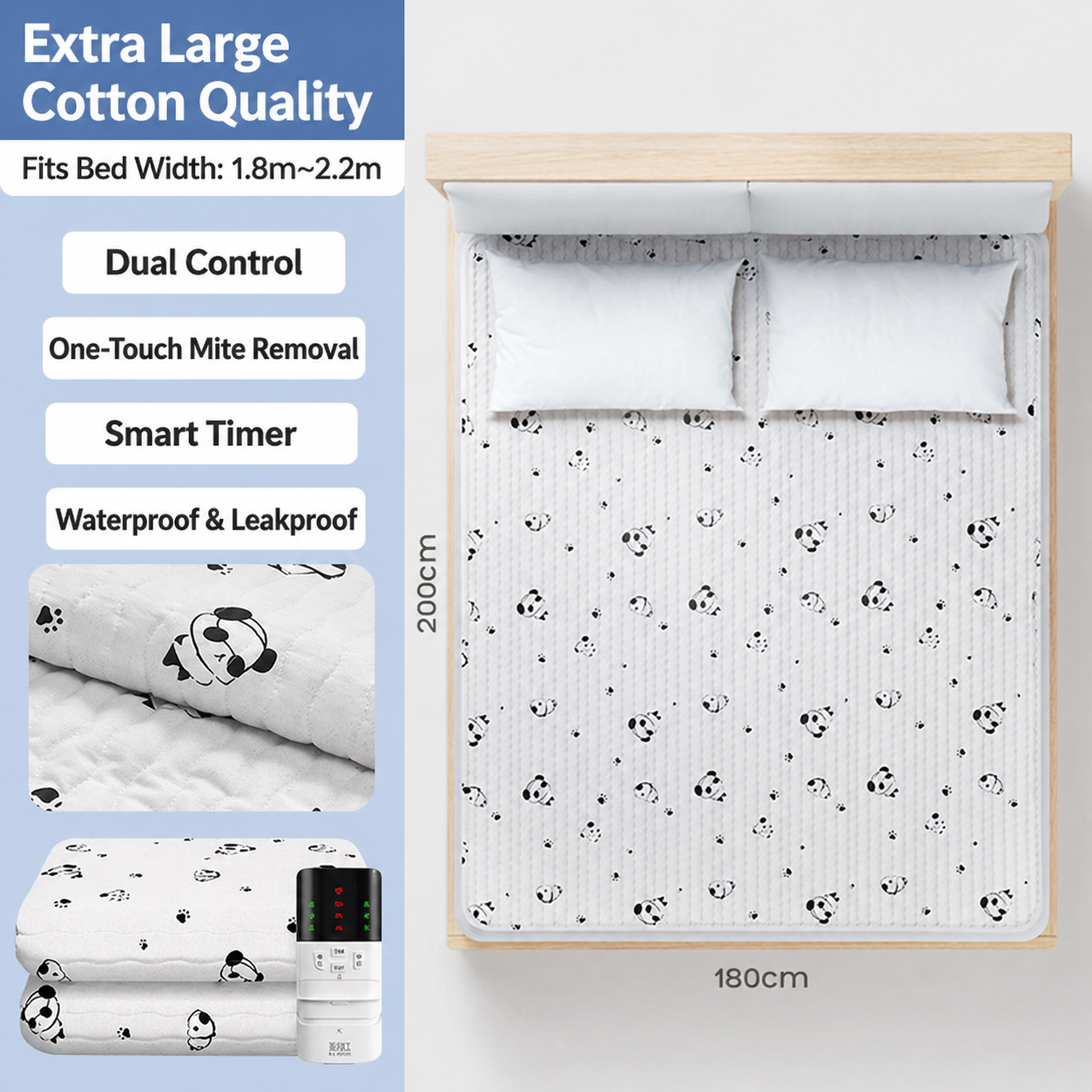 Dual-Zone Heated Mattress Pad